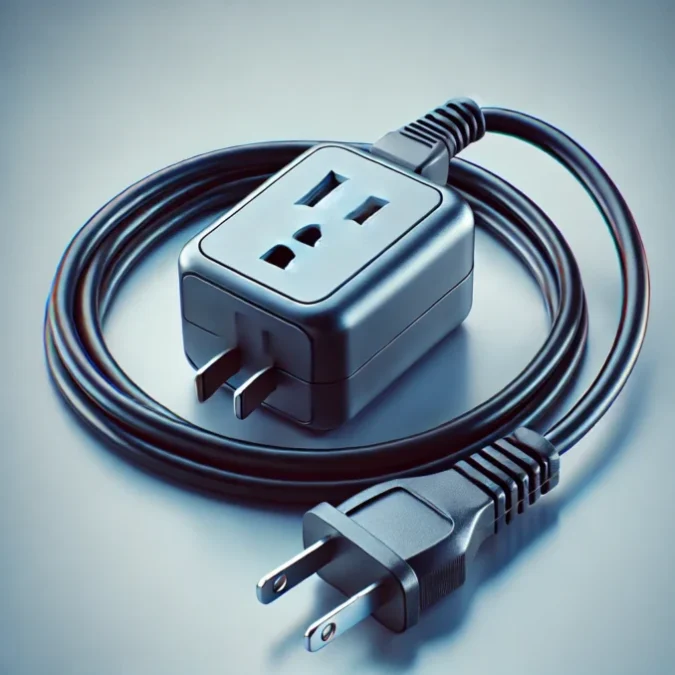 12V to US plug adapter for safe device connection