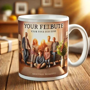 Custom tribute printed pic on mug